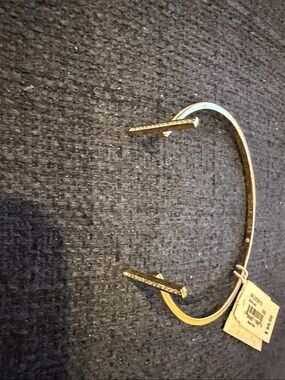 Michael Kors Gold Tone Pave Nail Cuff Bracelet